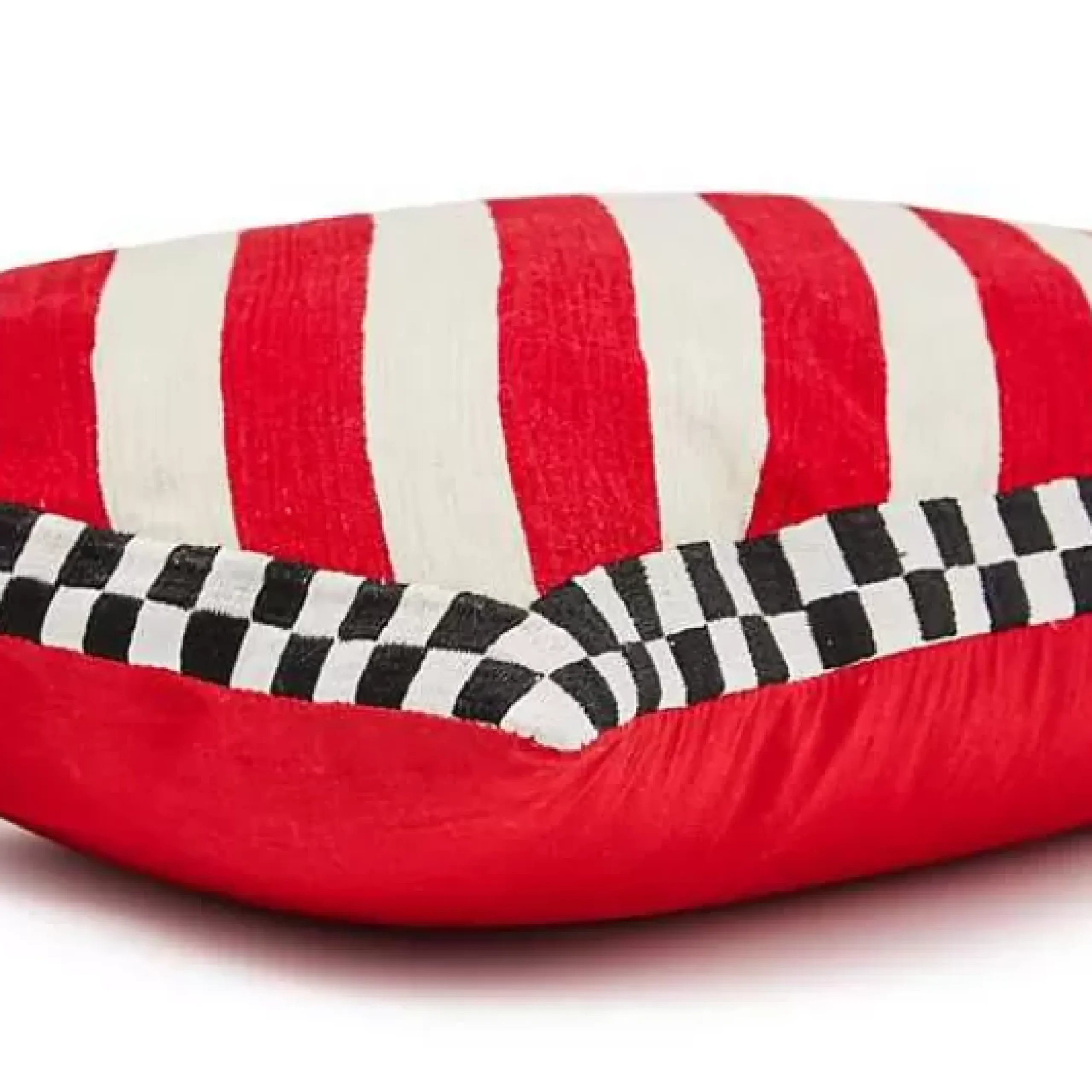 MacKenzie-Childs Candy Stripe Checks Lumbar Pillow< Pillows, Throws, & Cushions