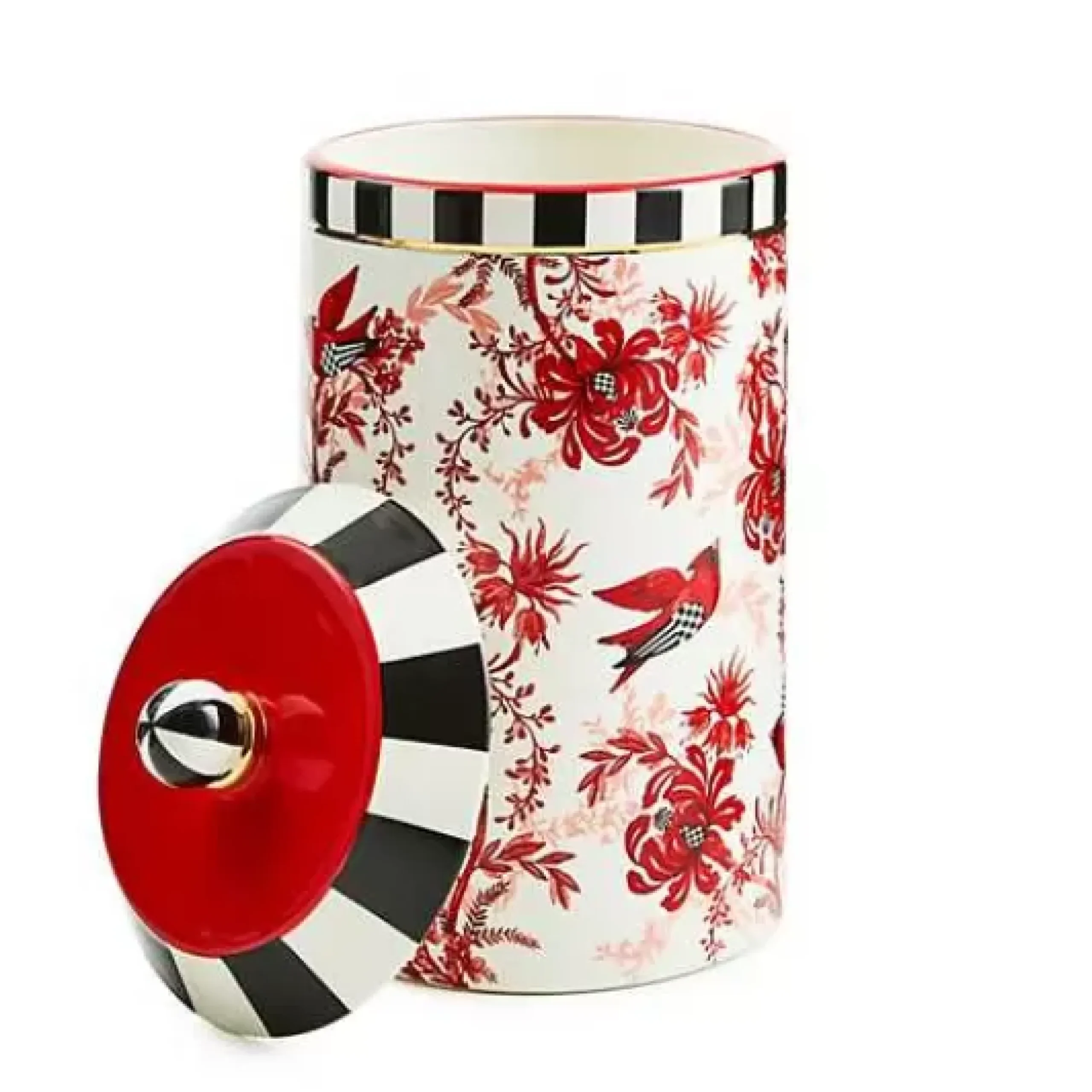 MacKenzie-Childs Cardinal Toile Canister< Kitchen Storage & Organization