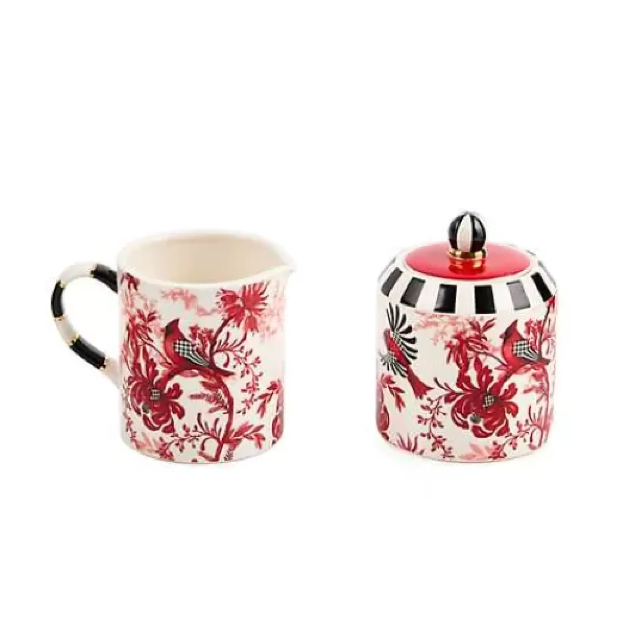 MacKenzie-Childs Cardinal Toile Creamer Sugar Set< Kitchen & Dining Sets|Serveware