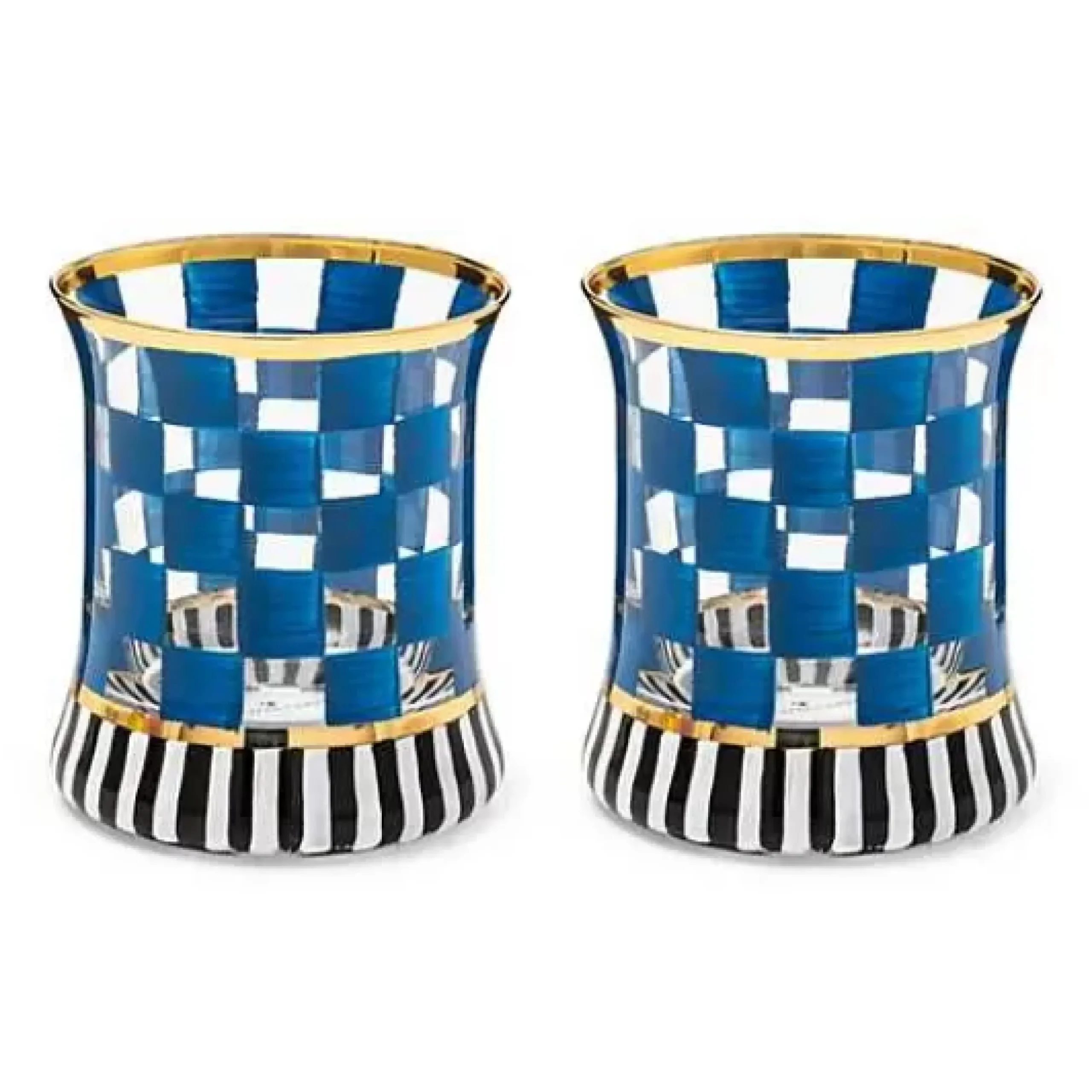 MacKenzie-Childs Carnival Royal Tumbler Glass, Set of 2< Drinkware|Bar Entertaining