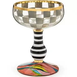 MacKenzie-Childs Carnival Sterling Coupe Glass< Drinkware|Bar Entertaining
