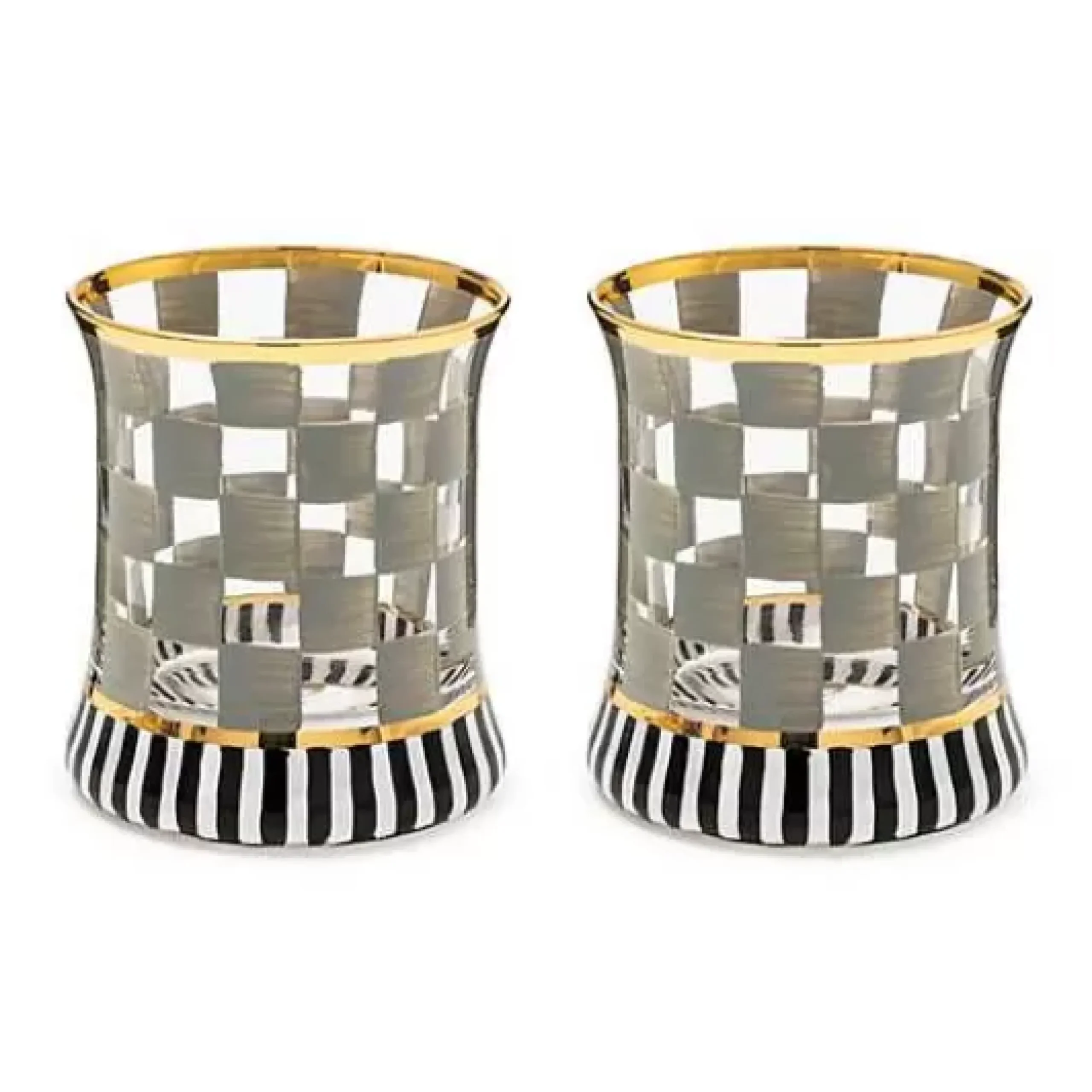 MacKenzie-Childs Carnival Sterling Tumbler Glass, Set of 2< Drinkware