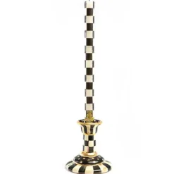 MacKenzie-Childs Check Black Ivory Dinner Candles, Set of 2< Candles & Fragrances|Table Accessories