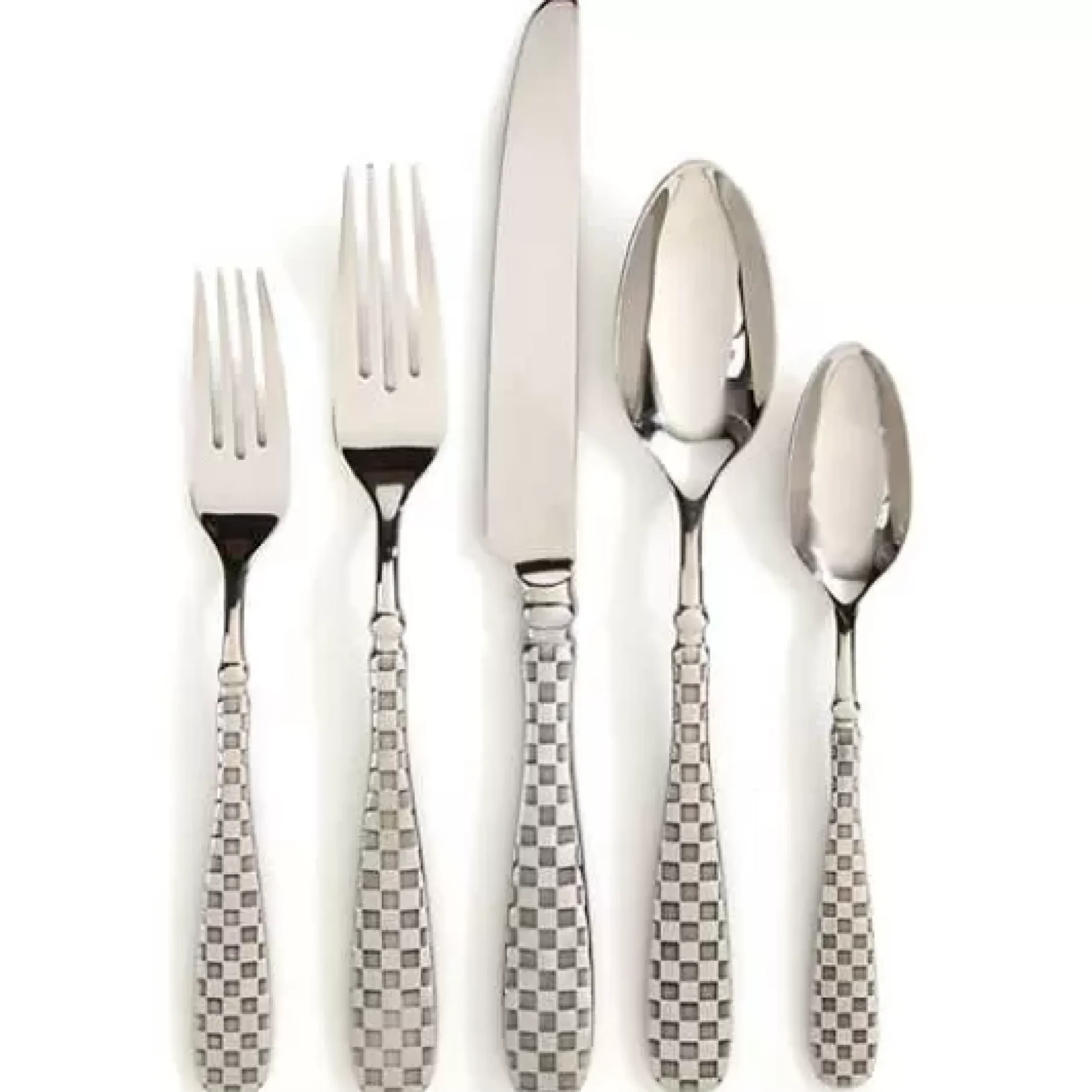 MacKenzie-Childs Check Flatware 5-Piece Place Setting< Fall Entertaining|Dinnerware & Flatware