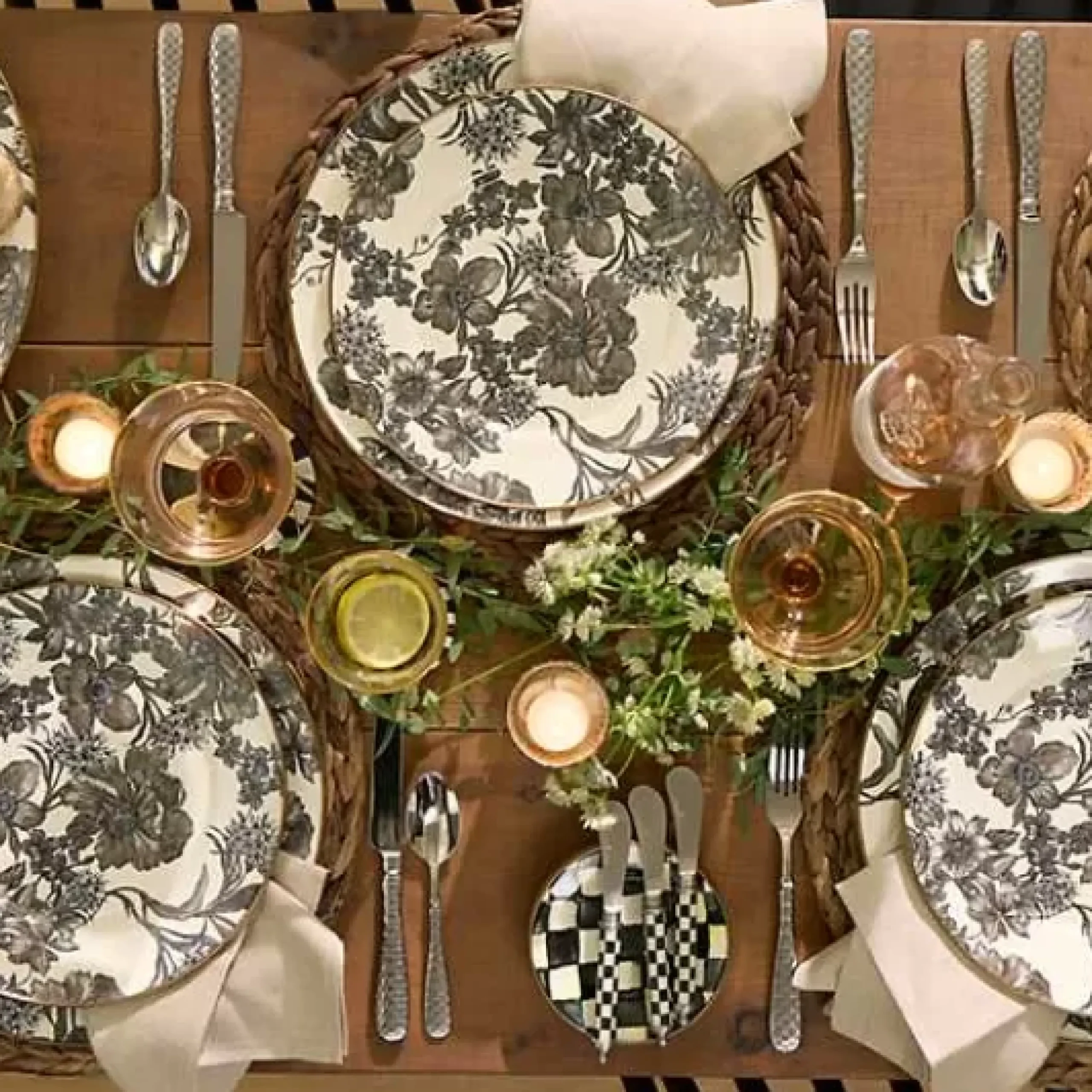 MacKenzie-Childs Check Flatware 5-Piece Place Setting< Fall Entertaining|Dinnerware & Flatware