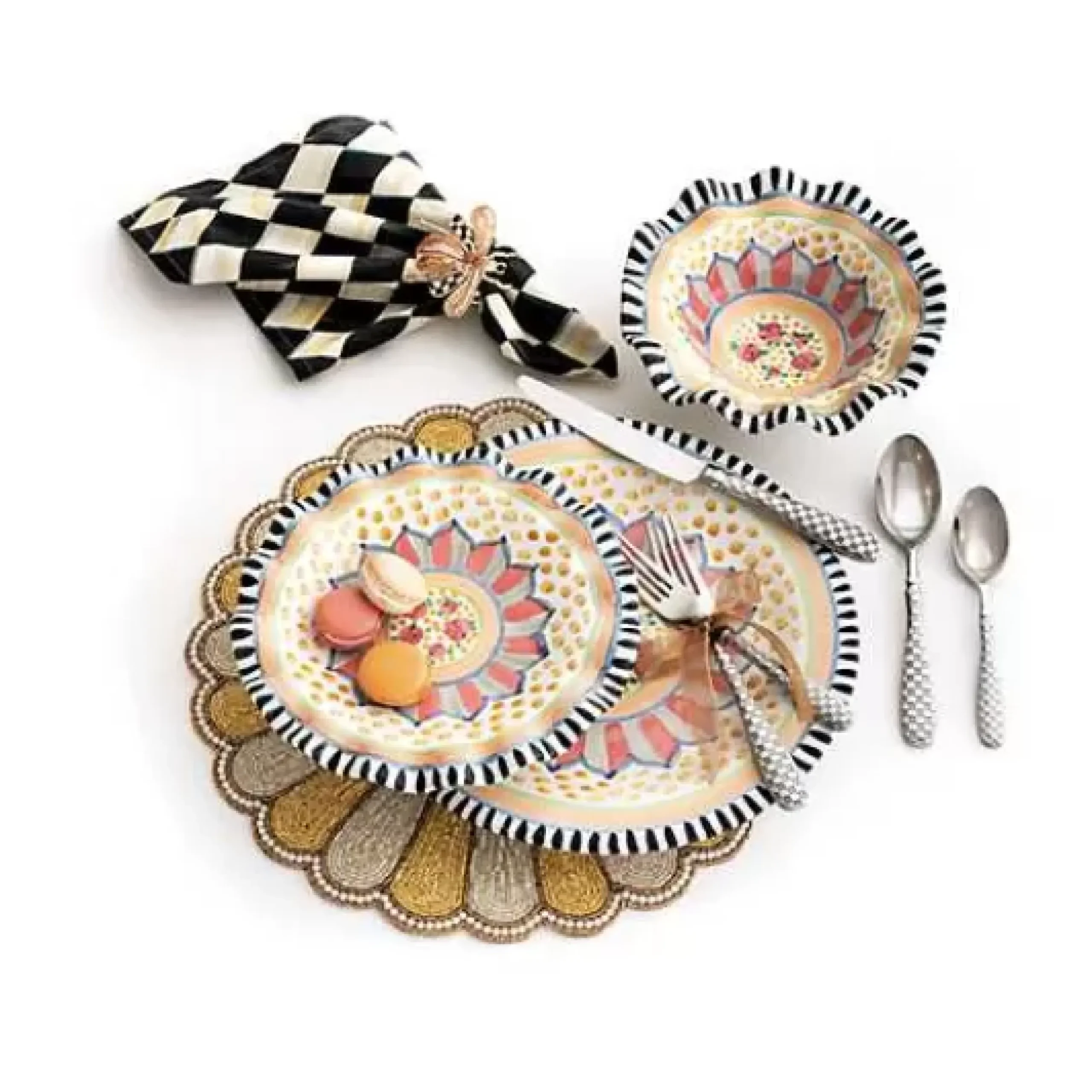 MacKenzie-Childs Check Flatware 5-Piece Place Setting< Fall Entertaining|Dinnerware & Flatware