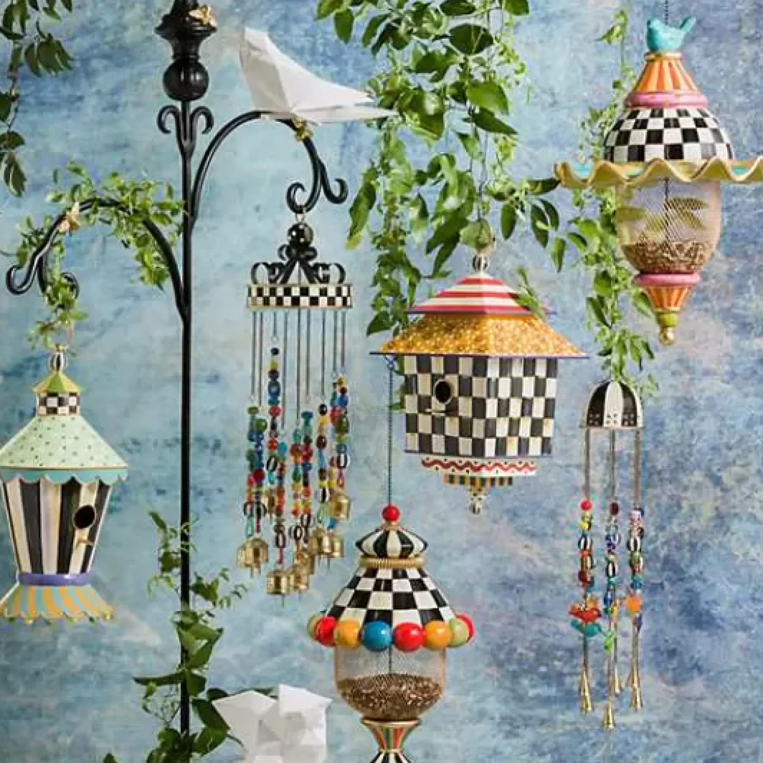 MacKenzie-Childs Check It Out Birdhouse< Spring|Outdoor