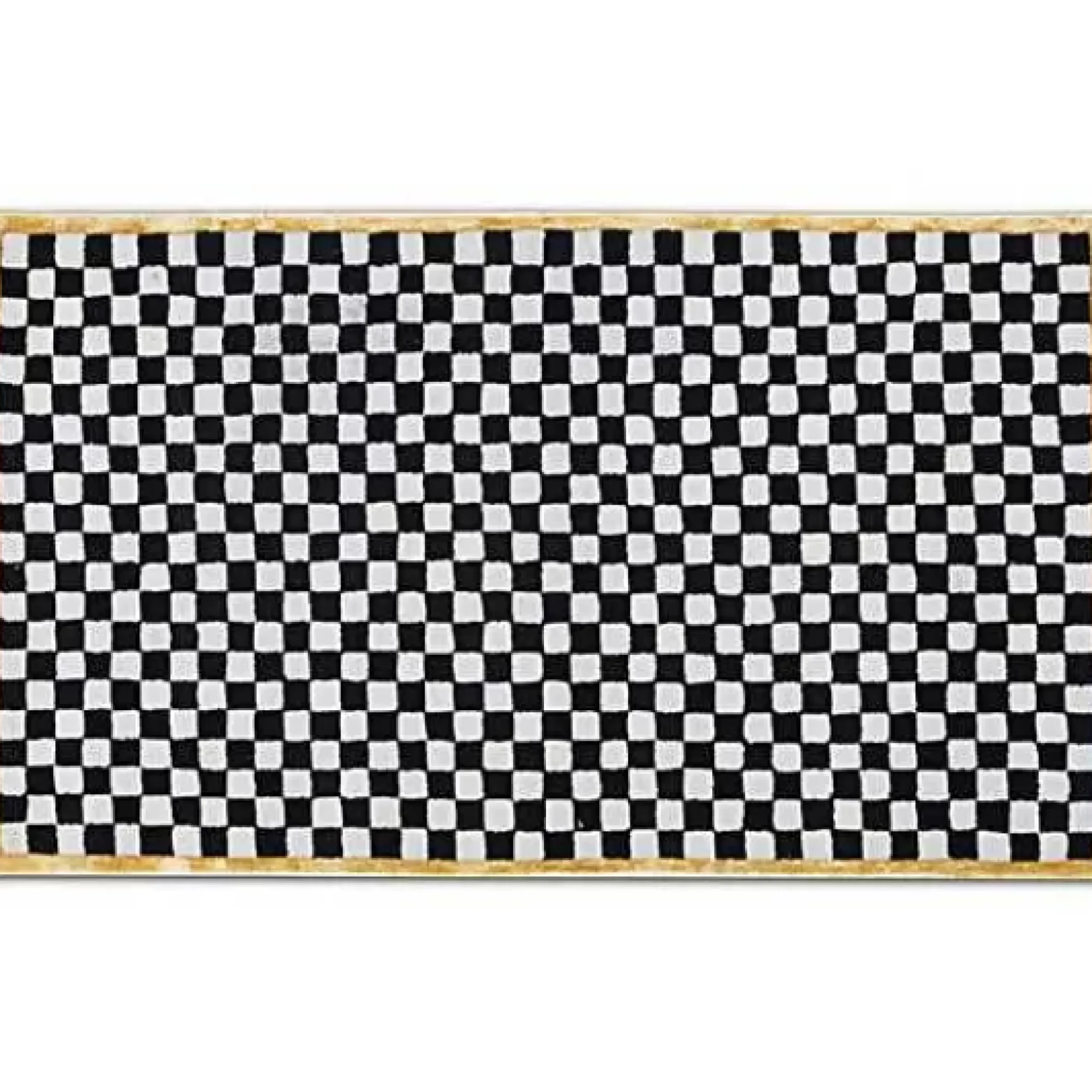 MacKenzie-Childs Check It Out Gold 3' x 5' Rug< Rugs