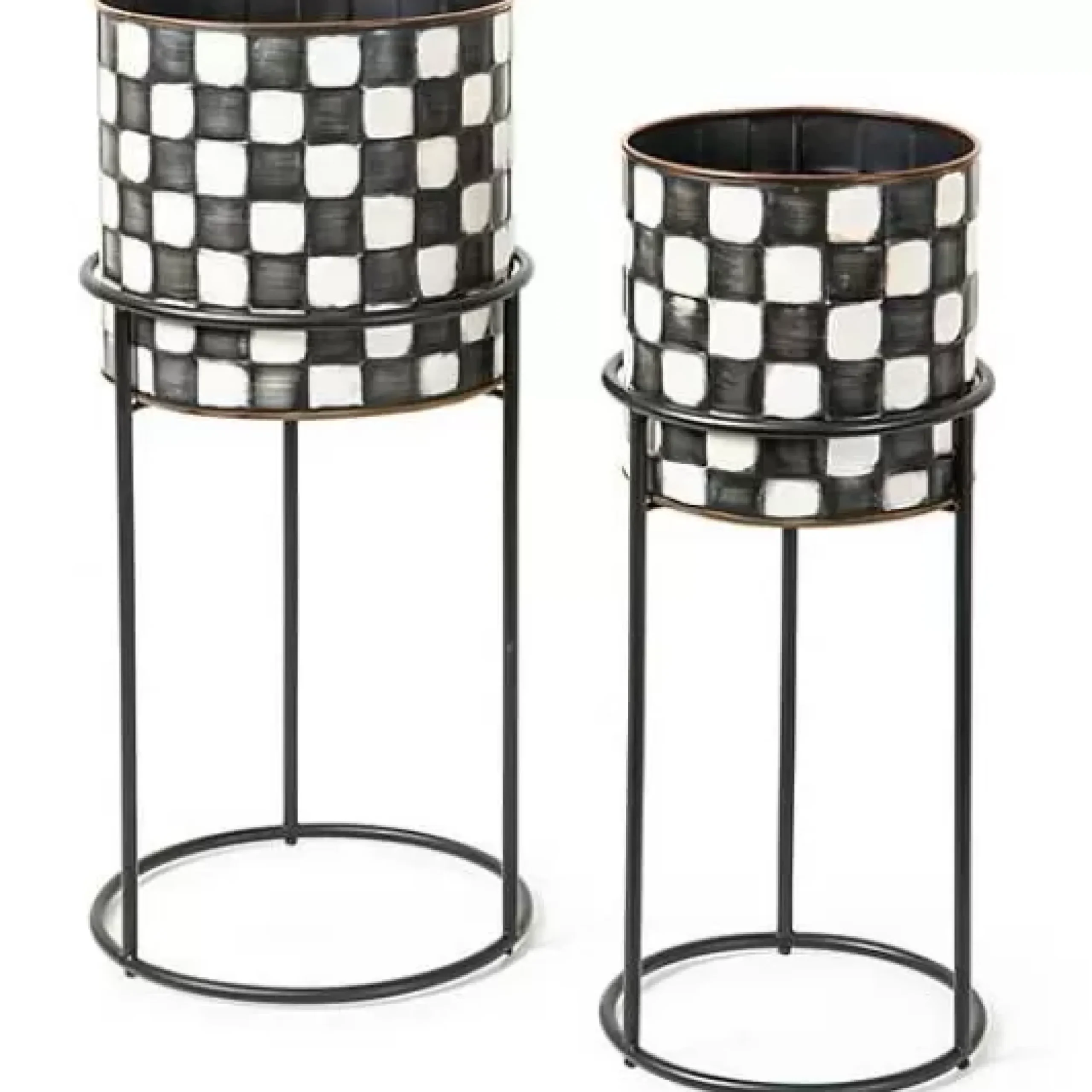 MacKenzie-Childs Check It Out Planters, Set of 2< Spring|Greenery & Florals