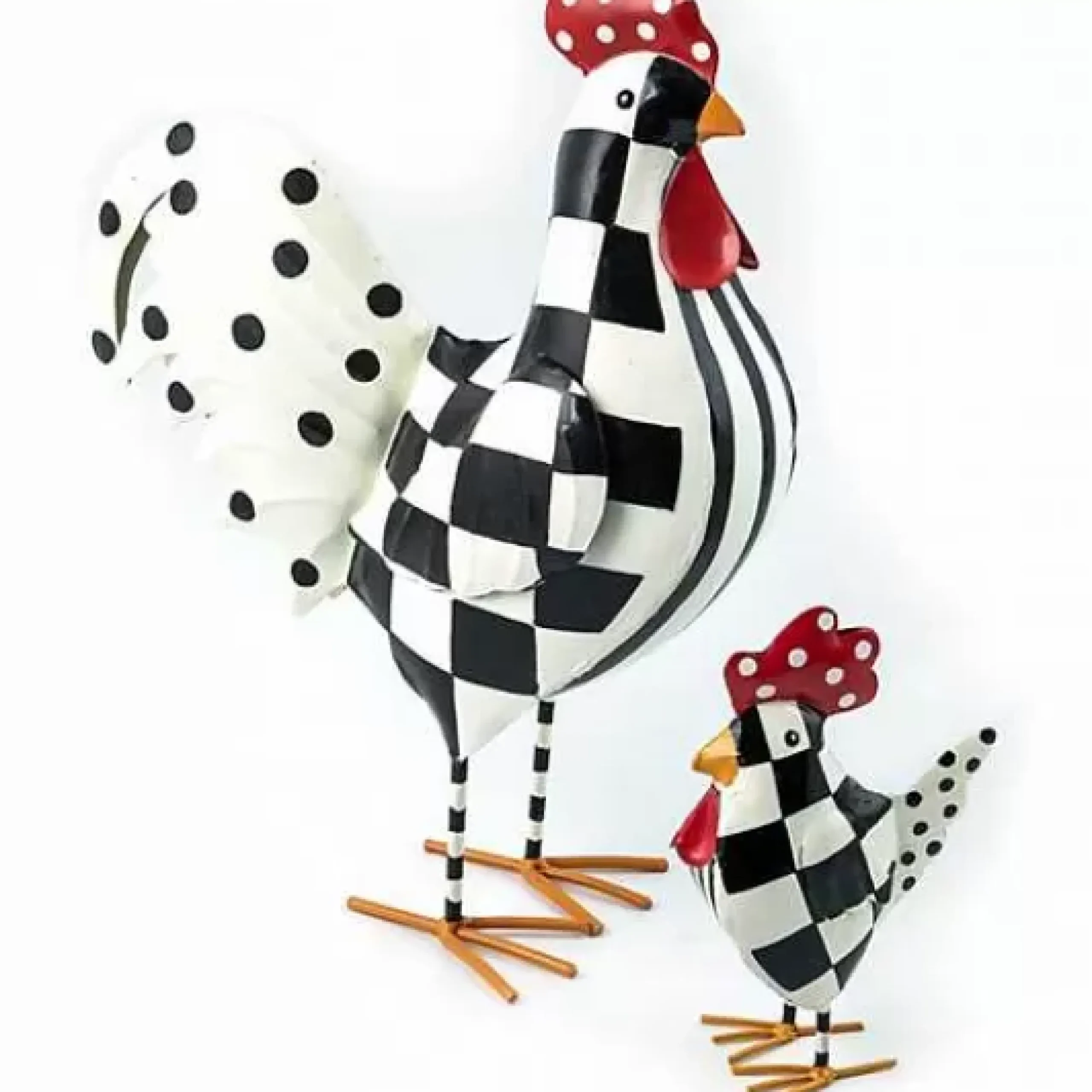 MacKenzie-Childs Checkerdot Rooster - Large< Outdoor|Room Accents