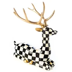 MacKenzie-Childs Checkmate Sitting Deer< Holiday|Room Accents