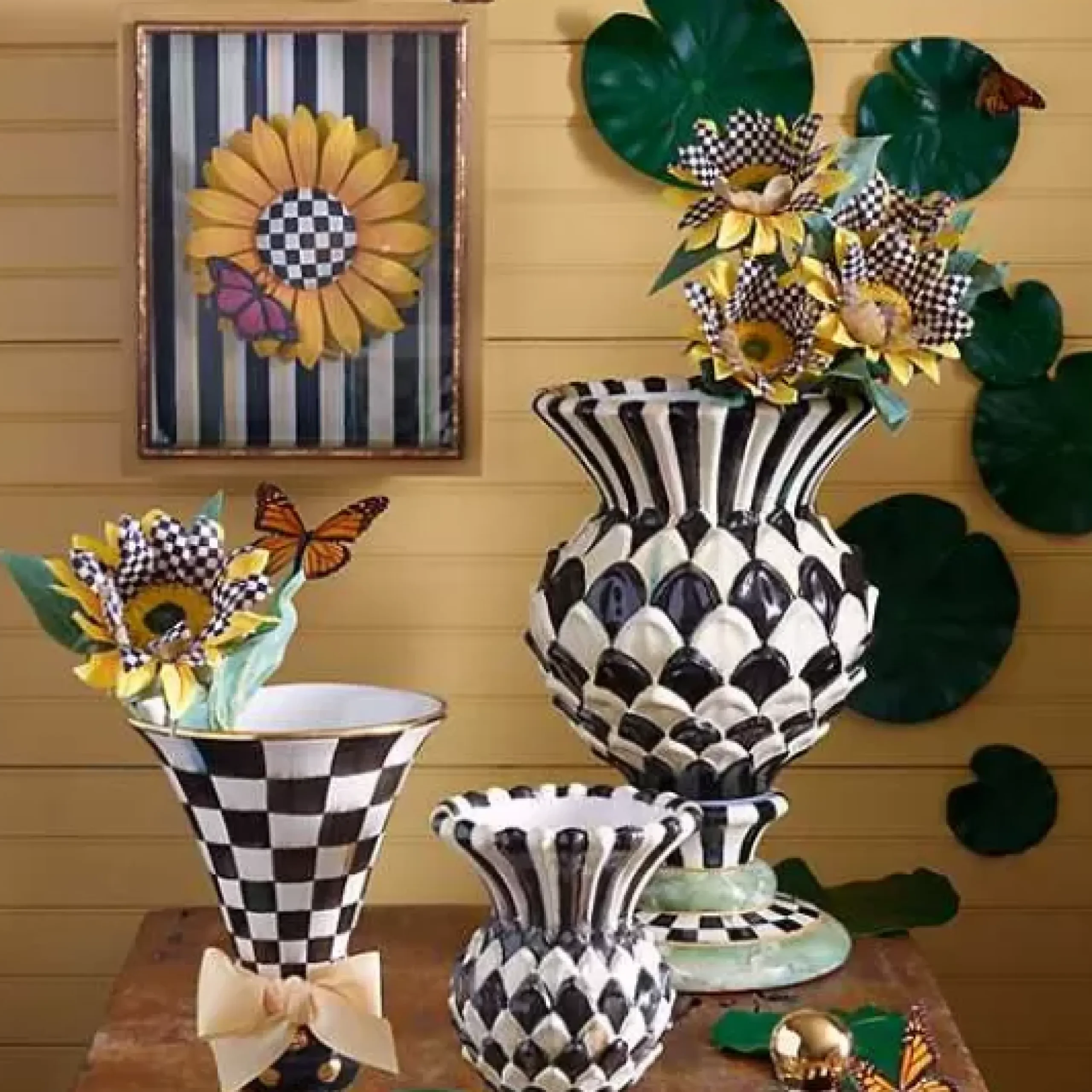 MacKenzie-Childs Cheltenham Ceramic Thistle Urn< Spring|The Fall Shop
