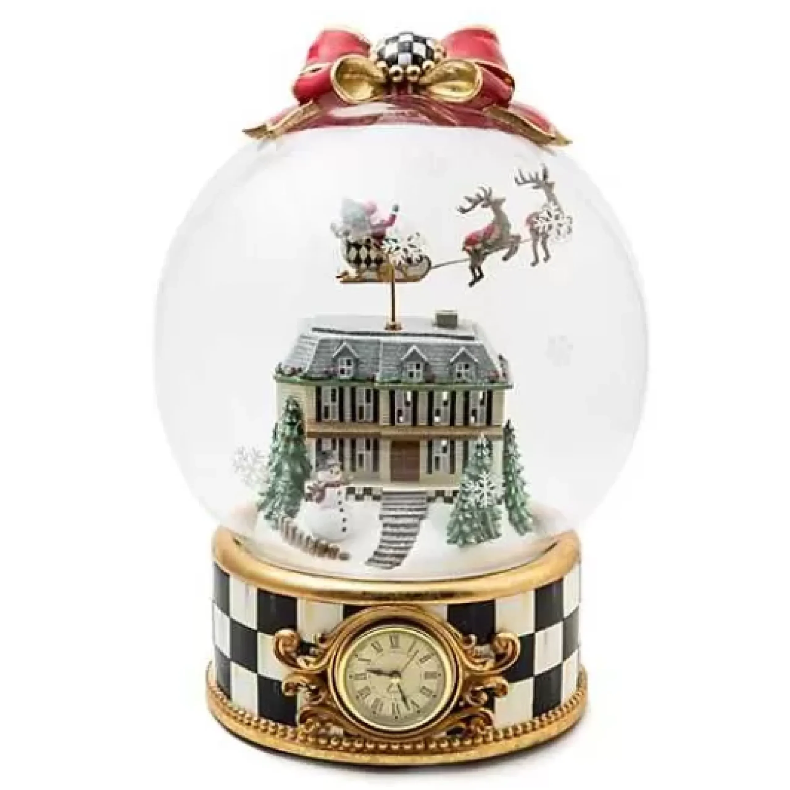 MacKenzie-Childs Christmas Magic Globe Clock< Holiday|Room Accents