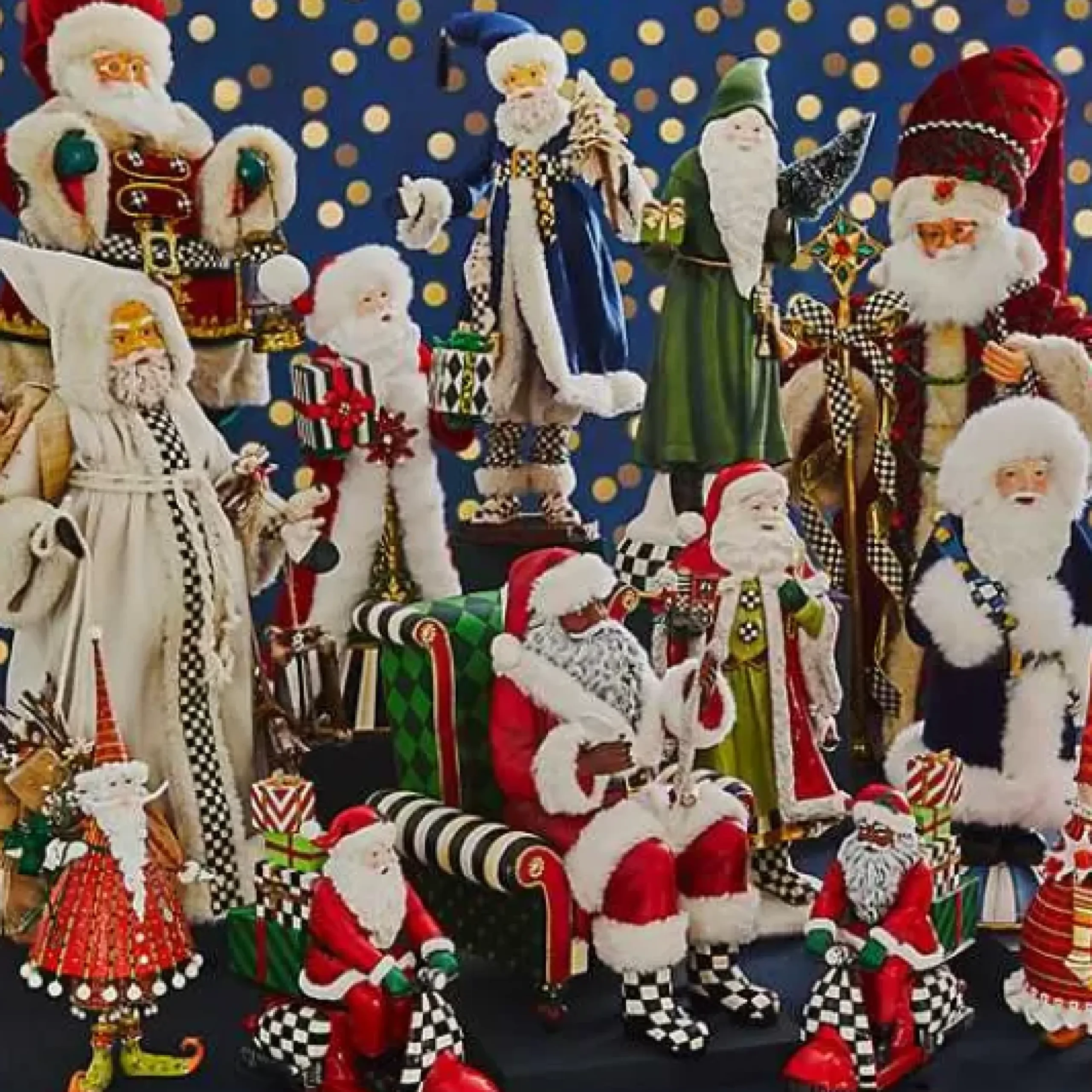 MacKenzie-Childs Christmas Magic Santa With Staff< Holiday|Room Accents