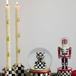 MacKenzie-Childs Christmas Tree Dinner Candles - Gold Pearl - Set of 2< Candles & Fragrances|Table Accessories
