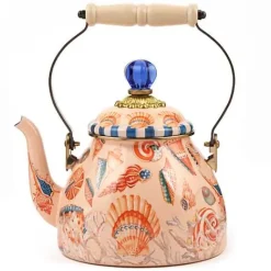 MacKenzie-Childs Coastal Shells 2 Quart Tea Kettle< Fall Entertaining|Tea Kettles