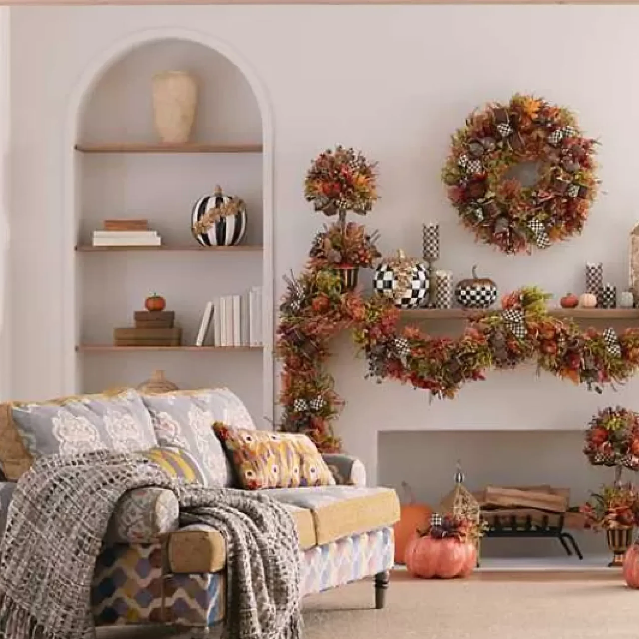 MacKenzie-Childs Cobblestone Basket Weave Throw< Pillows, Throws, & Cushions|Room Accents