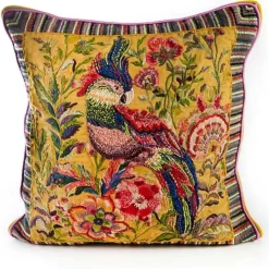 MacKenzie-Childs Cockatiel Throw Pillow< Pillows, Throws, & Cushions