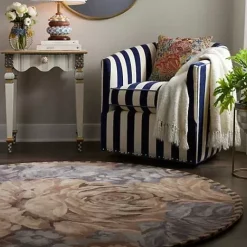 MacKenzie-Childs Coco Rose 6' Round Rug< Rugs