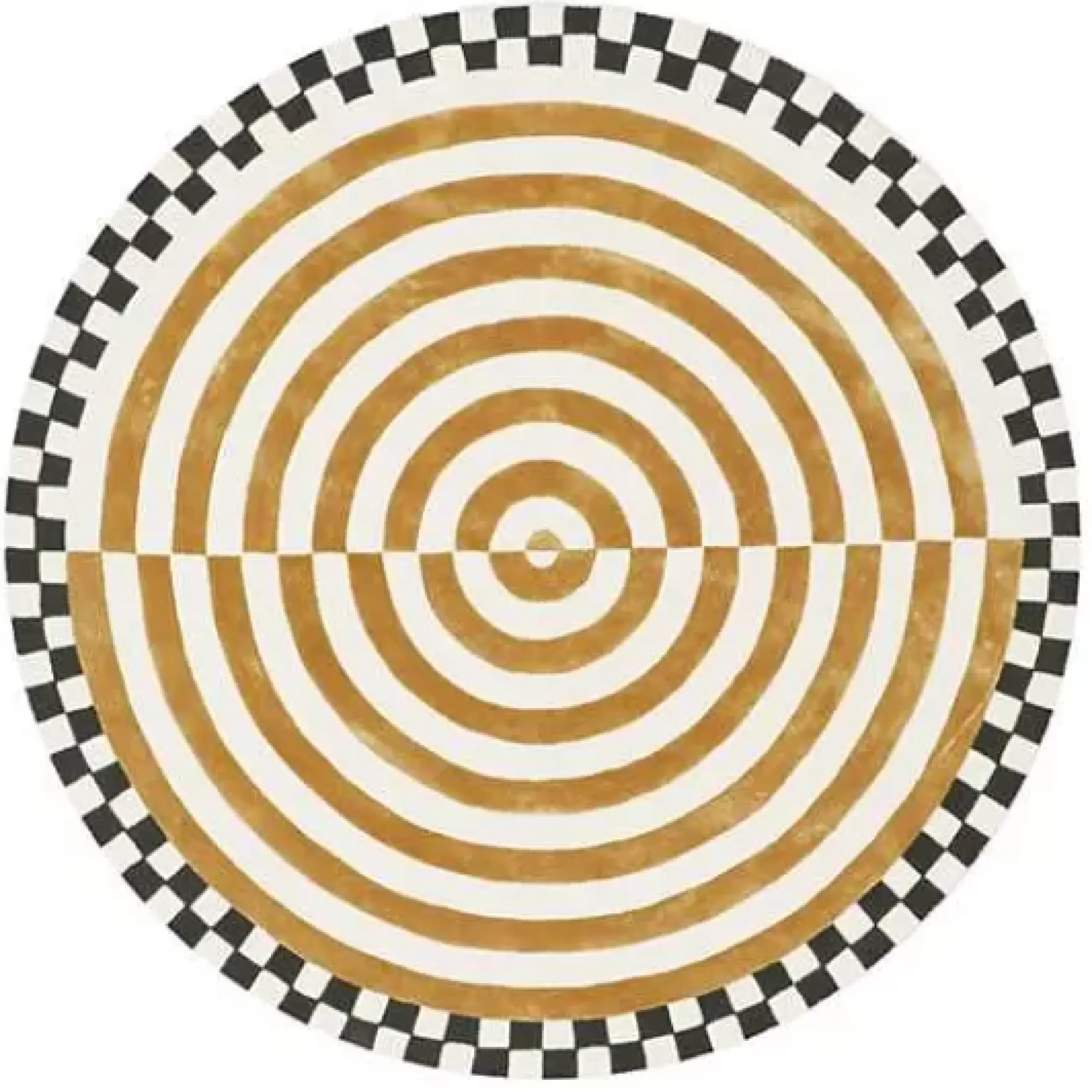 MacKenzie-Childs Concentric Circle Wheat 6' Round Rug< Rugs
