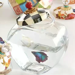 MacKenzie-Childs Cookie Jar with Courtly Check Lid< Kitchen Storage & Organization