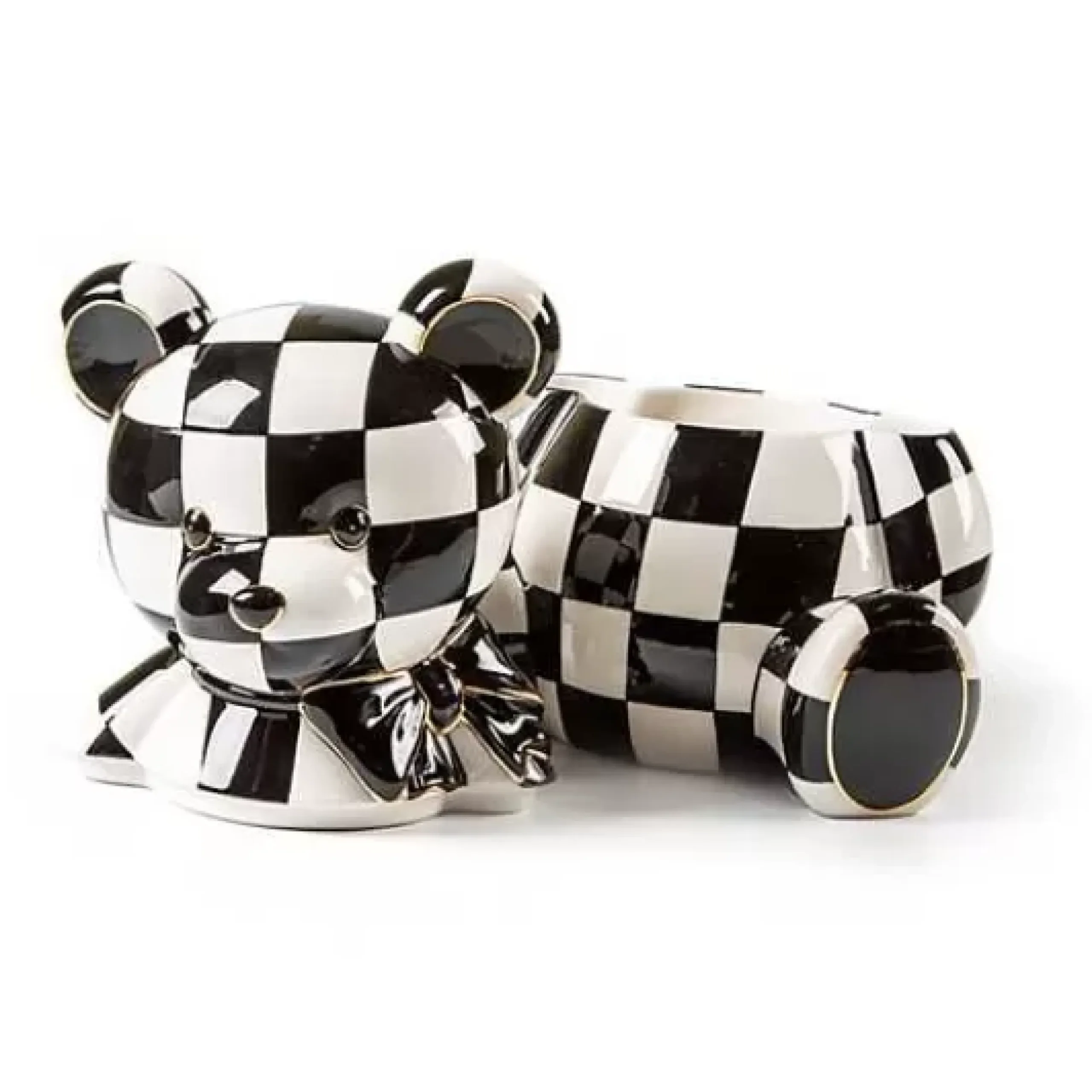 MacKenzie-Childs Courtly Bear Cookie Jar< Holiday|Kitchen Storage & Organization