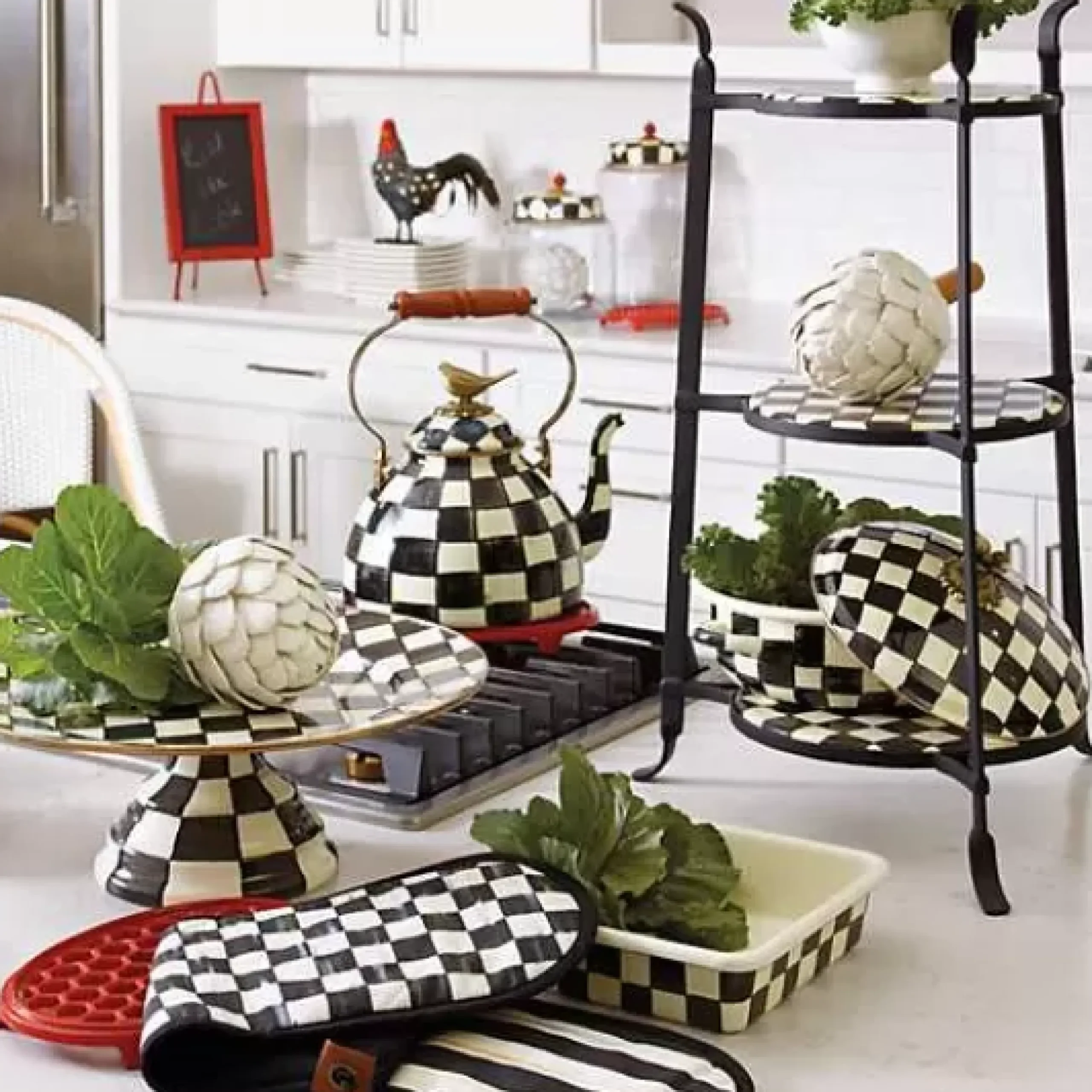 MacKenzie-Childs Courtly Check 8 Baking Pan< Cookware & Bakeware