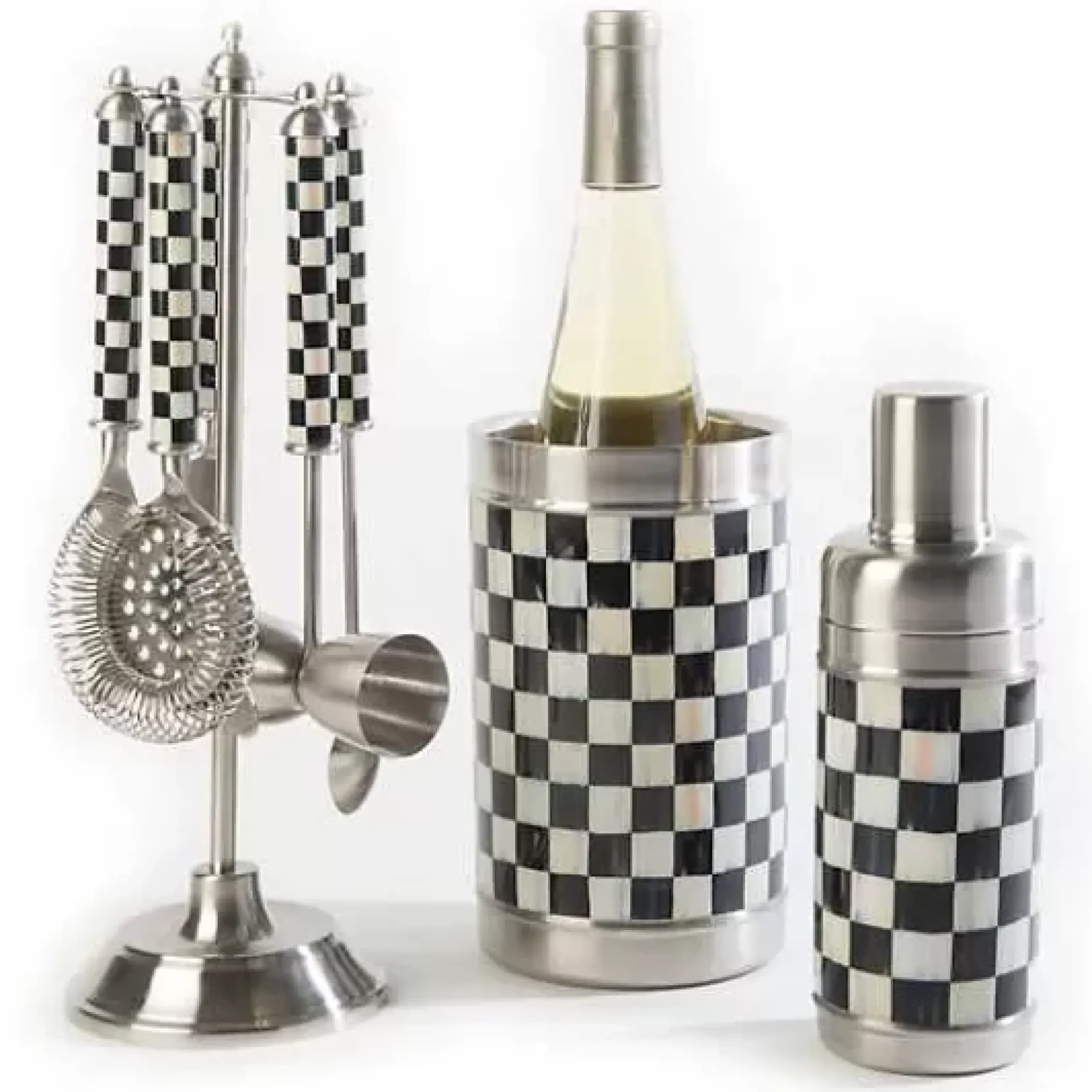 MacKenzie-Childs Courtly Check 3260 Bar Tool Set< Drinkware|Bar Entertaining