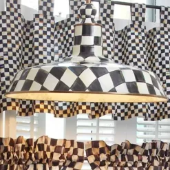 MacKenzie-Childs Courtly Check 18 Barn Pendant Lamp< Lighting