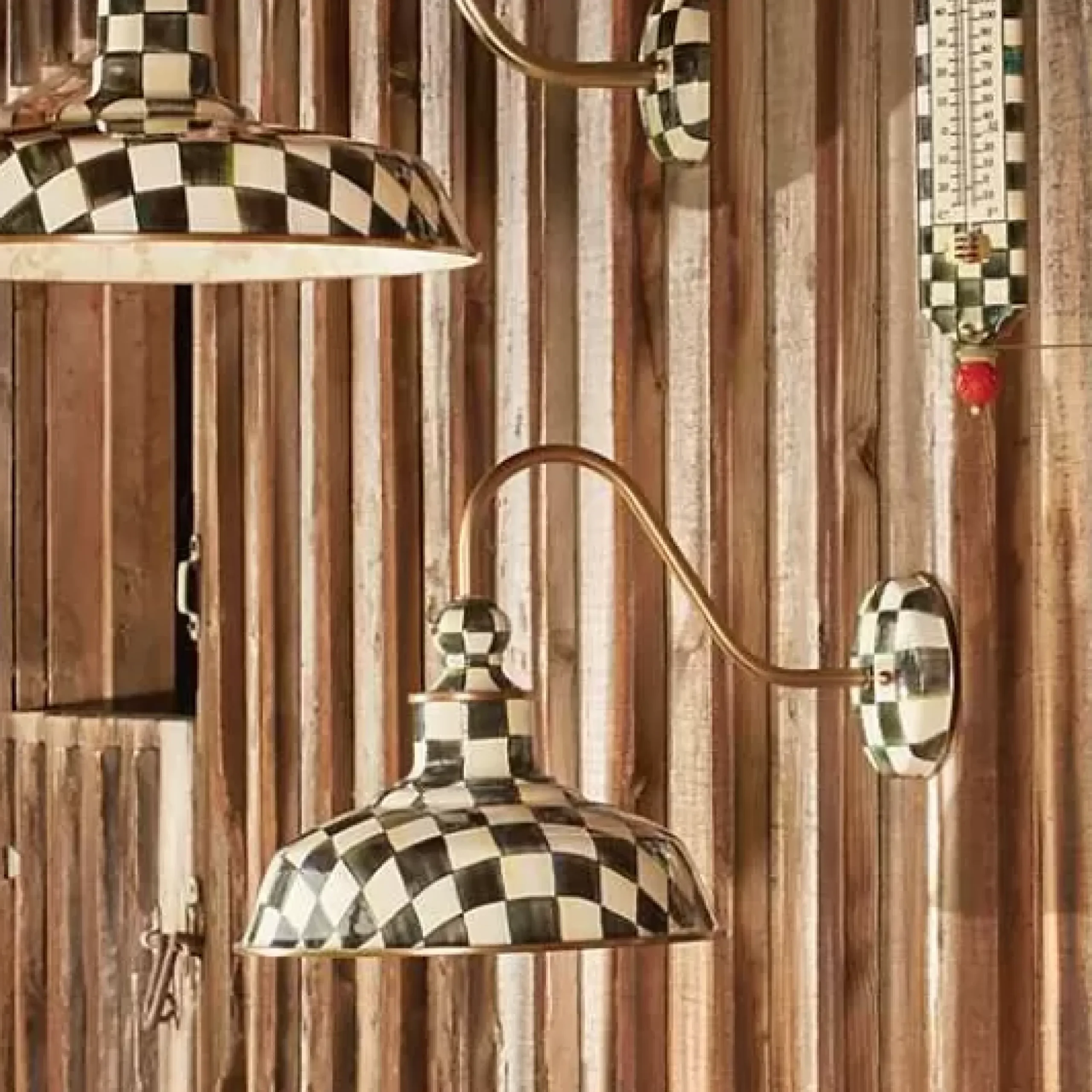 MacKenzie-Childs Courtly Check 12 Barn Sconce< Lighting