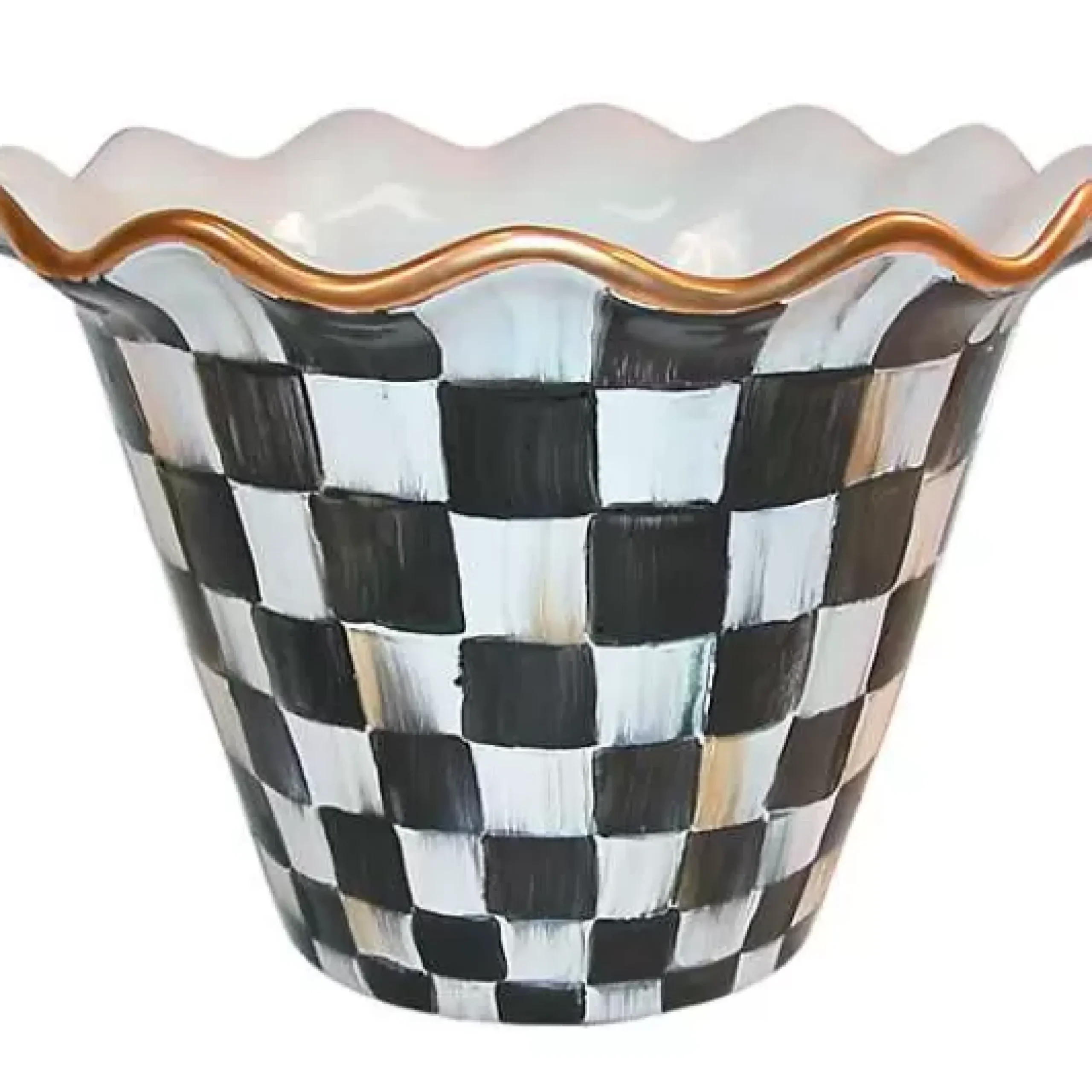 MacKenzie-Childs Courtly Check 8 Ceramic Garden Pot< Spring|The Fall Shop
