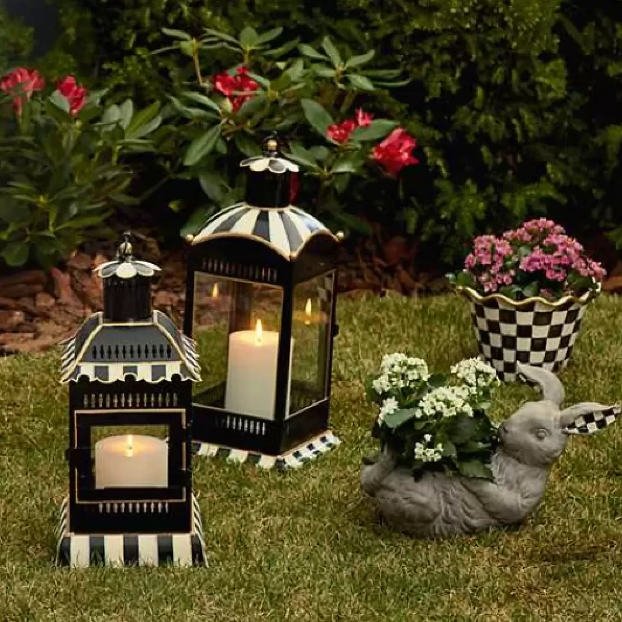 MacKenzie-Childs Courtly Check 8 Ceramic Garden Pot< Spring|The Fall Shop