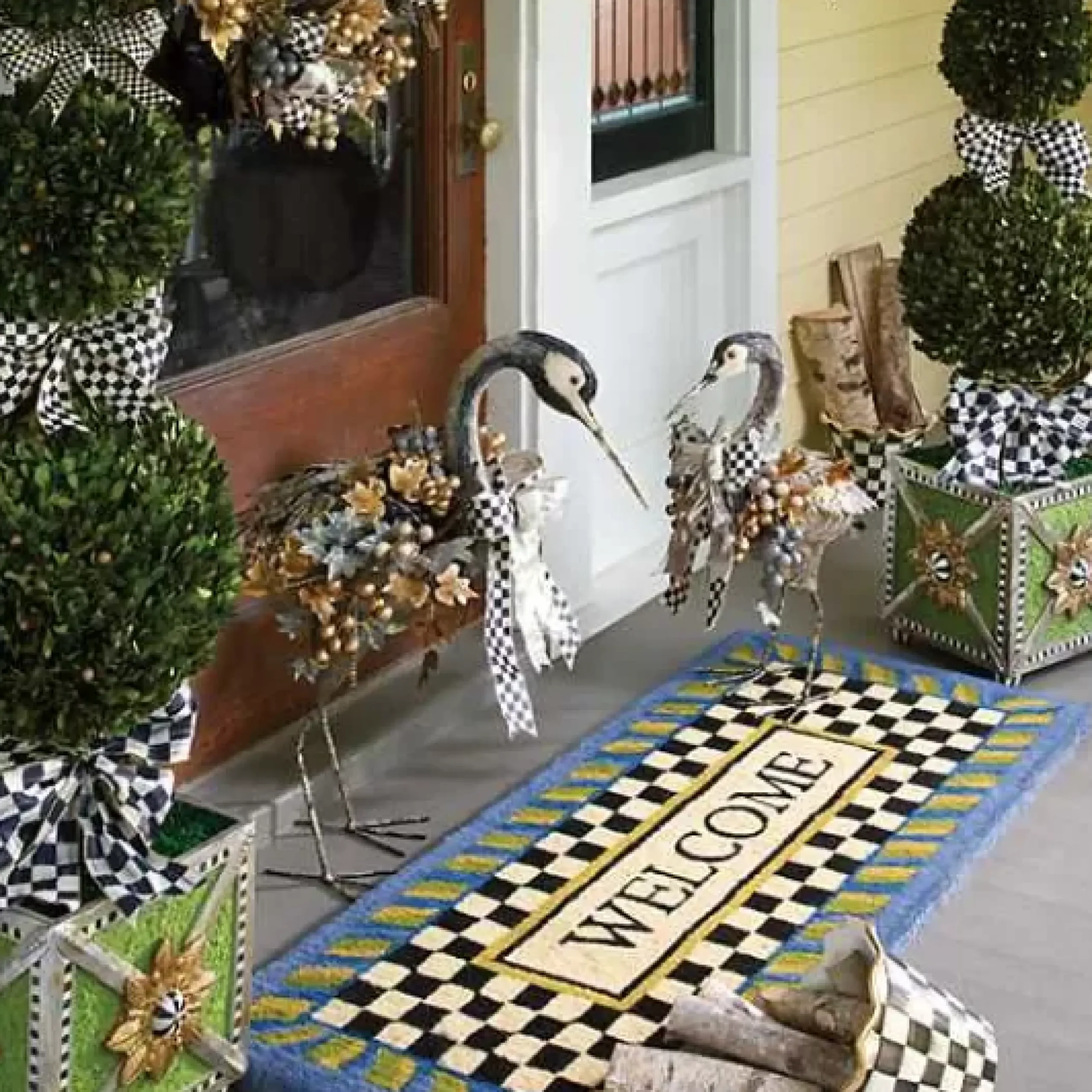 MacKenzie-Childs Courtly Check 8 Ceramic Garden Pot< Spring|The Fall Shop
