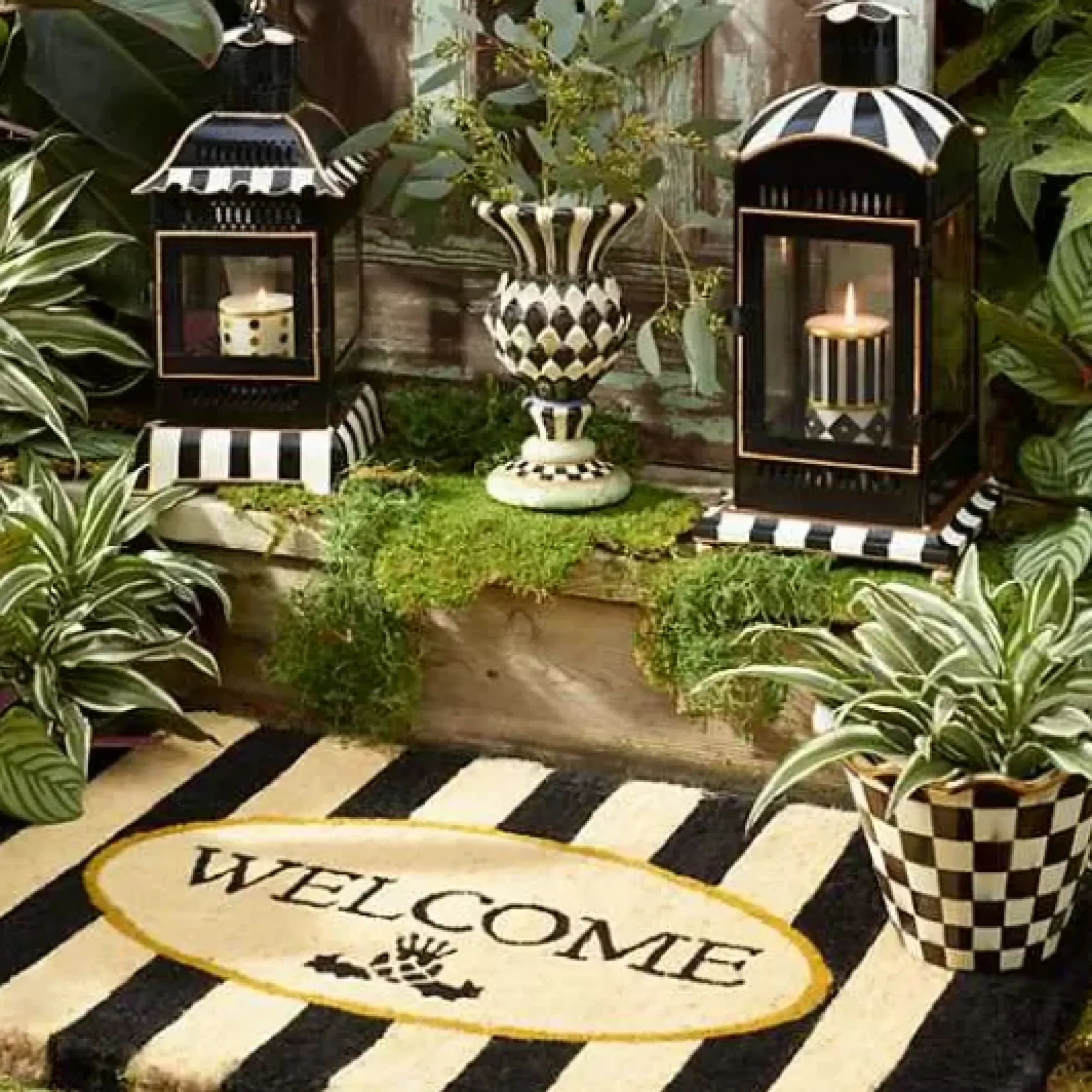 MacKenzie-Childs Courtly Check 8 Ceramic Garden Pot< Spring|The Fall Shop