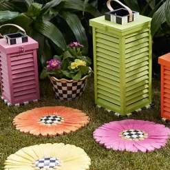 MacKenzie-Childs Courtly Check 8 Ceramic Garden Pot< Spring|The Fall Shop