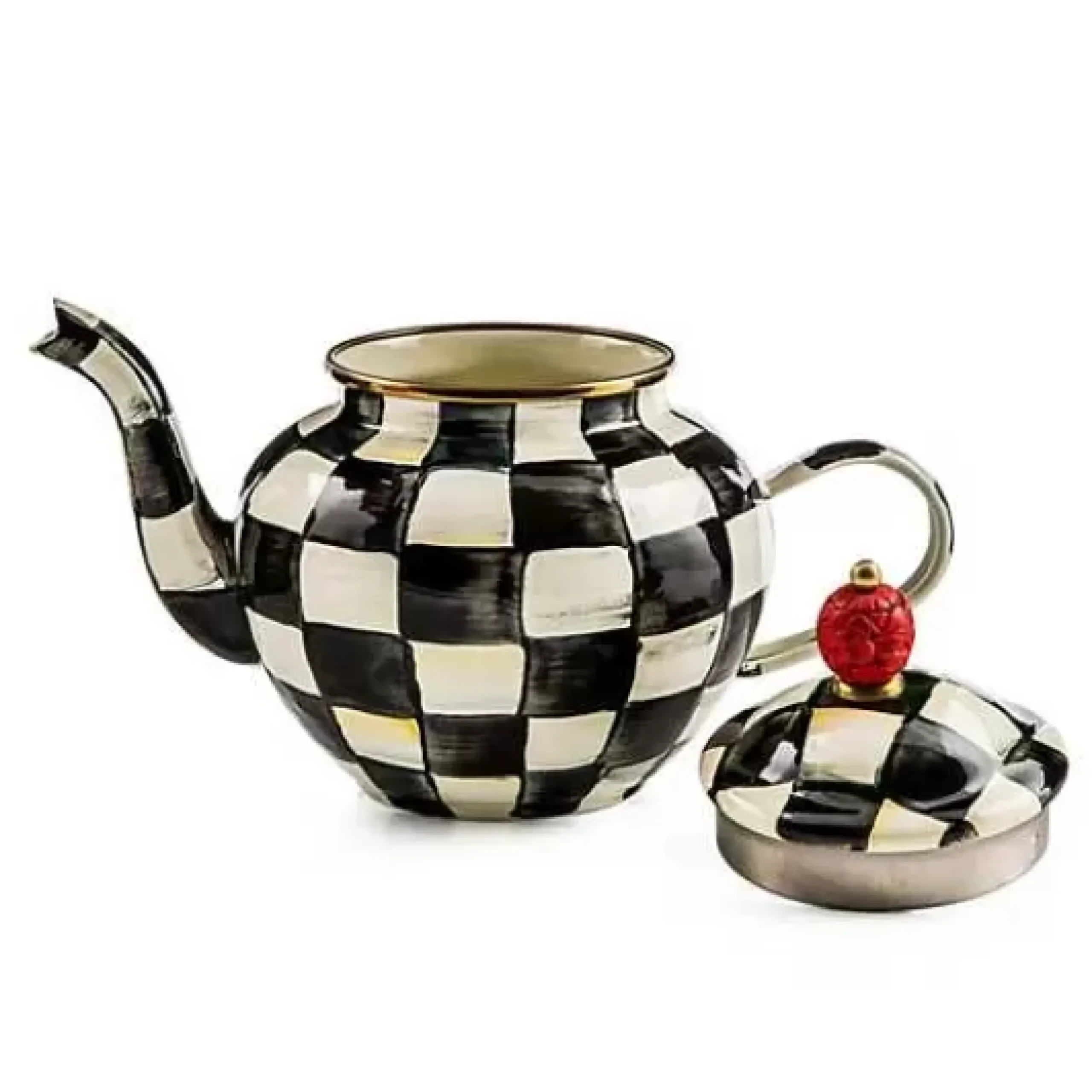 MacKenzie-Childs Courtly Check 4 Cup Teapot< The Coffee Shop|Serveware