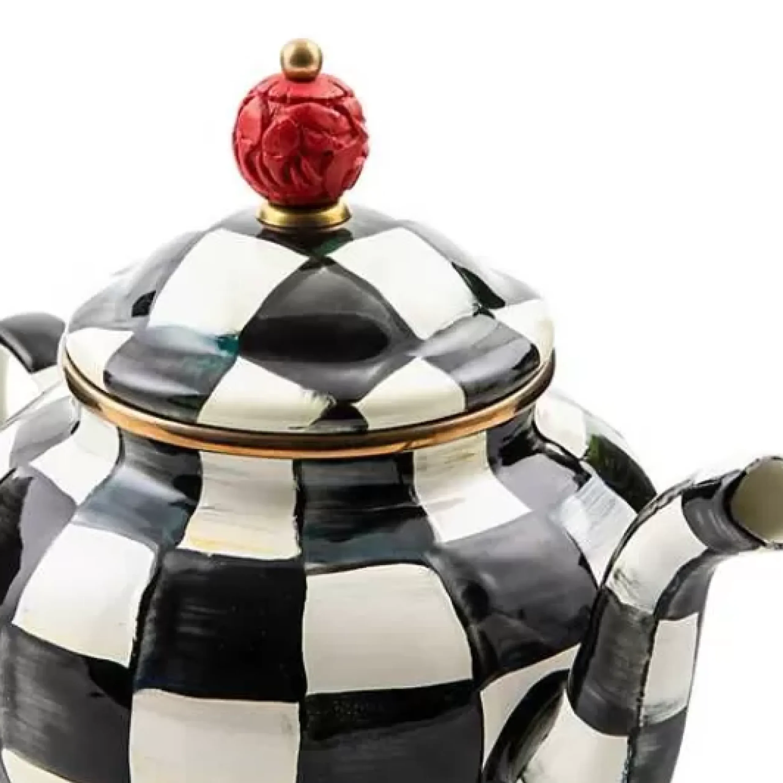 MacKenzie-Childs Courtly Check 4 Cup Teapot< The Coffee Shop|Serveware