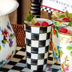 MacKenzie-Childs Courtly Check 20 Ounce Tumbler< Drinkware|Bar Entertaining