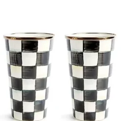 MacKenzie-Childs Courtly Check 20 oz. Tumblers, Set of 2< Kitchen & Dining Sets|Drinkware
