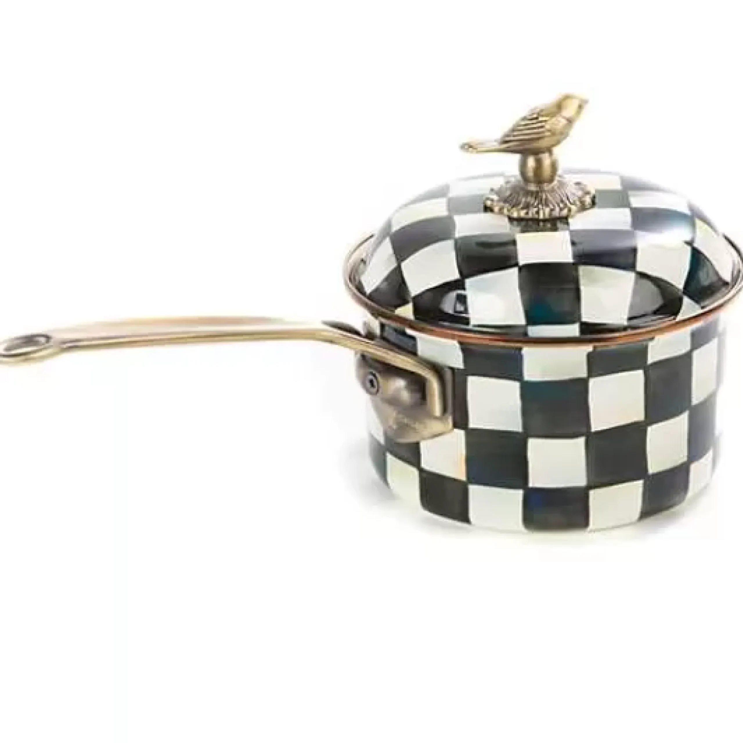 MacKenzie-Childs Courtly Check 2.5 Quart Saucepan< Fall Entertaining|Cookware & Bakeware