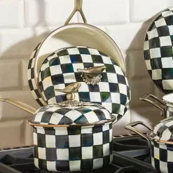 MacKenzie-Childs Courtly Check 2.5 Quart Saucepan< Fall Entertaining|Cookware & Bakeware