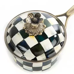 MacKenzie-Childs Courtly Check 1 Quart Saucepan< Cookware & Bakeware