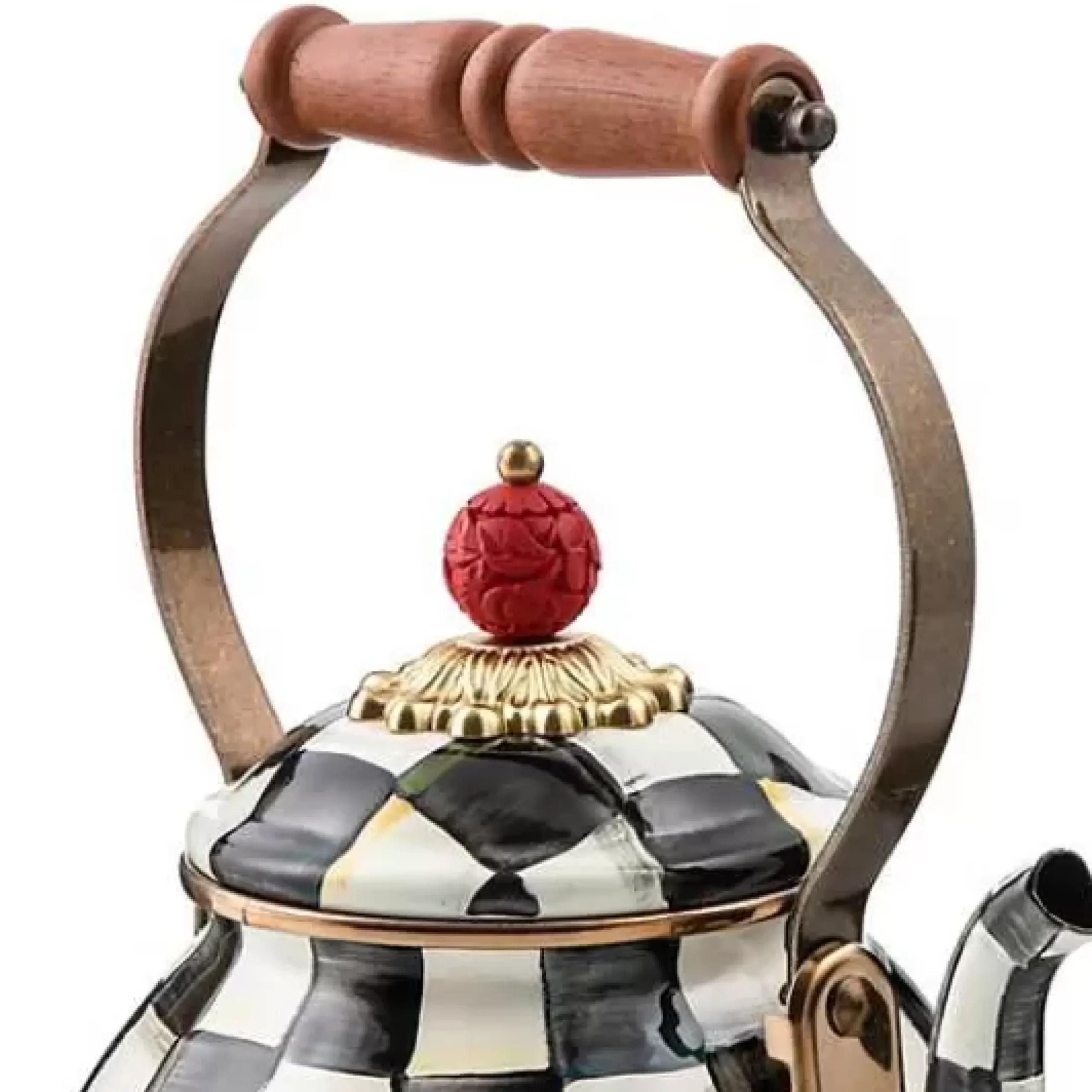 MacKenzie-Childs Courtly Check 2 Quart Tea Kettle< The Coffee Shop|Fall Entertaining