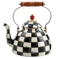 MacKenzie-Childs Courtly Check 3 Quart Tea Kettle< Tea Kettles