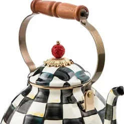MacKenzie-Childs Courtly Check 3 Quart Tea Kettle< Tea Kettles