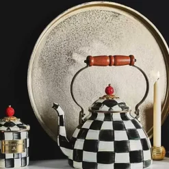 MacKenzie-Childs Courtly Check 3 Quart Tea Kettle< Tea Kettles