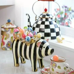 MacKenzie-Childs Courtly Check 3 Quart Tea Kettle< Tea Kettles