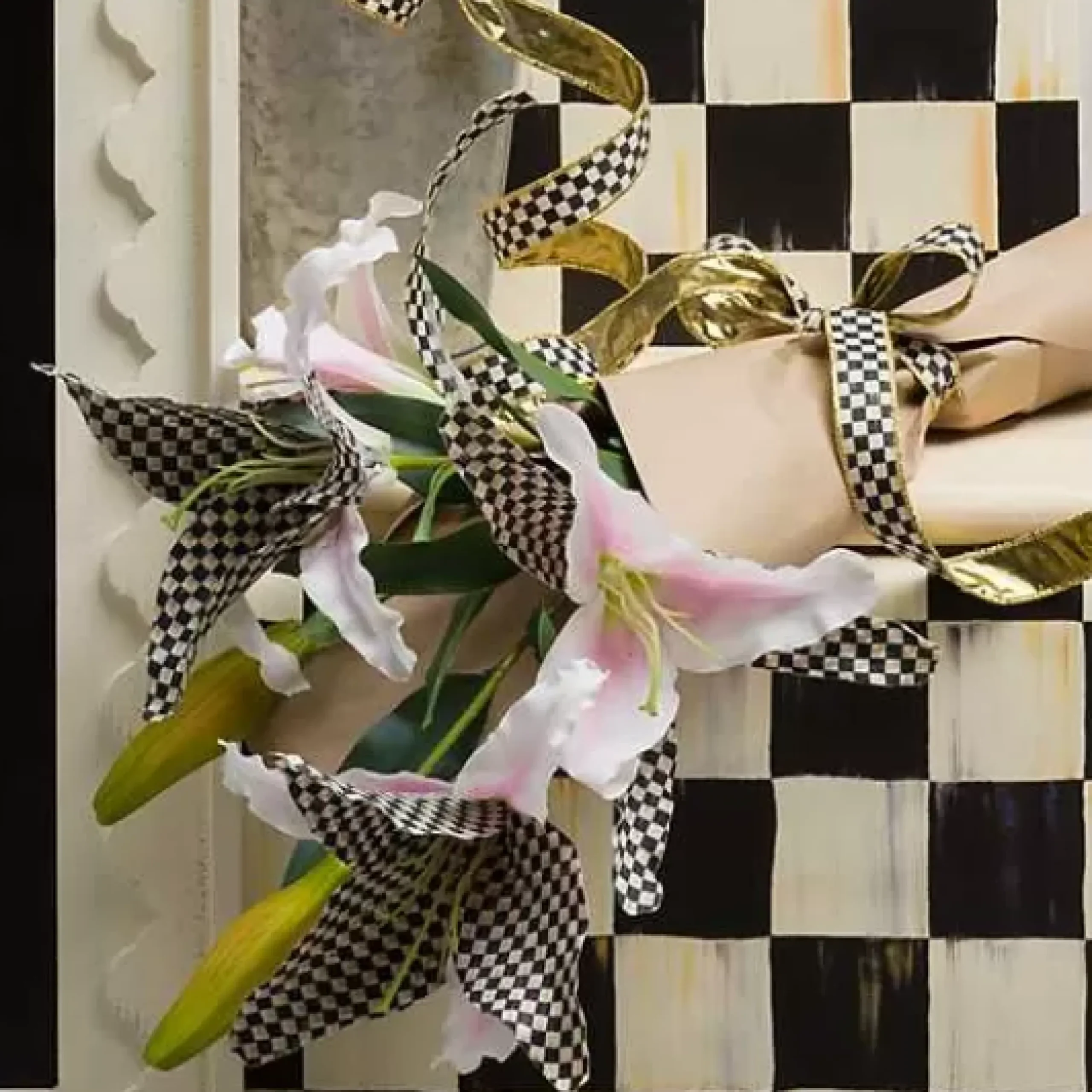 MacKenzie-Childs Courtly Check 1 Ribbon< Holiday|Finishing Touches