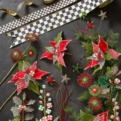 MacKenzie-Childs Courtly Check 4 Ribbon< Holiday|Finishing Touches