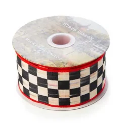 MacKenzie-Childs Courtly Check 2 Ribbon - Red< Holiday|Finishing Touches